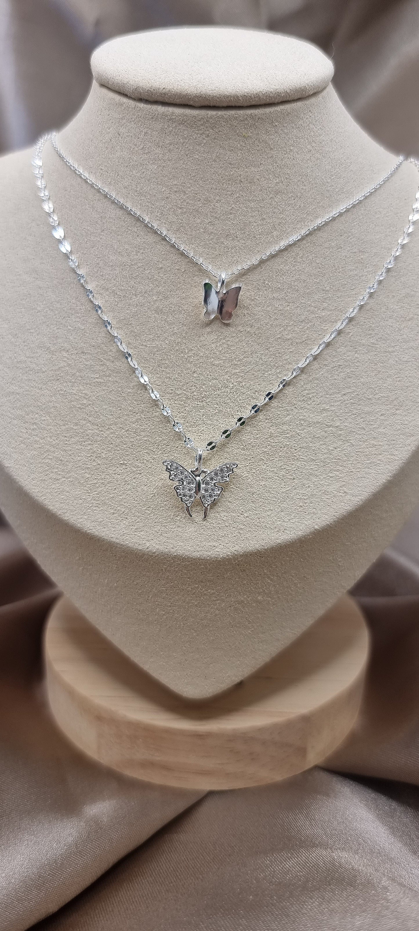 Double Butterflies Necklace