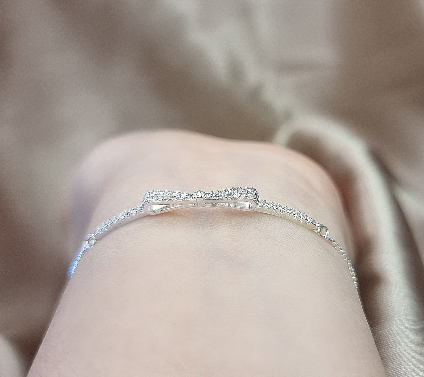 Diamond Bow Bracelet