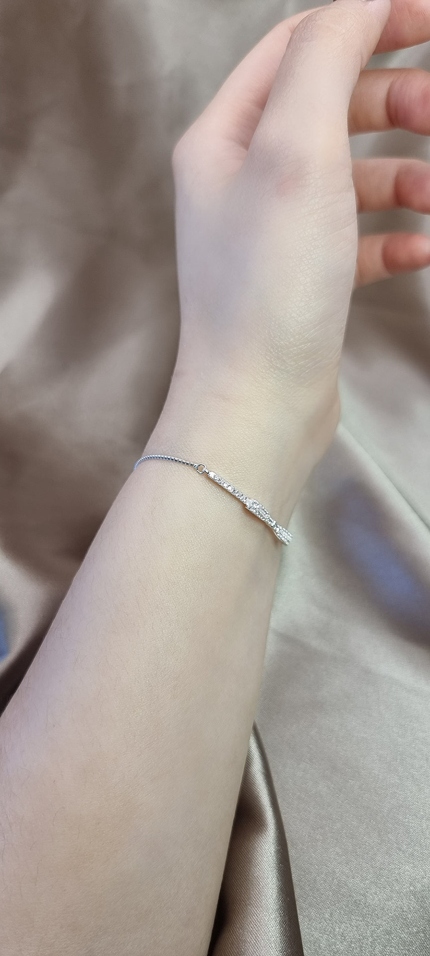 Diamond Bow Bracelet